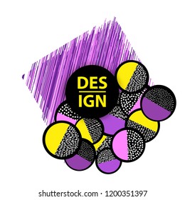 Background with colorful geometric figures. Vector illustration.