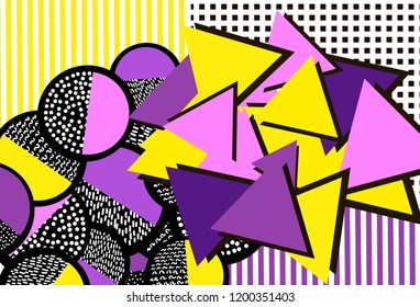 Background with colorful geometric figures. Vector illustration.