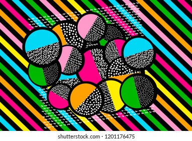 Background with colorful geometric figures. Vector illustration.