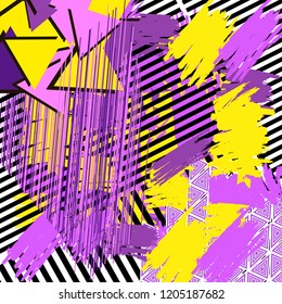 Background with colorful geometric figures. Vector illustration.