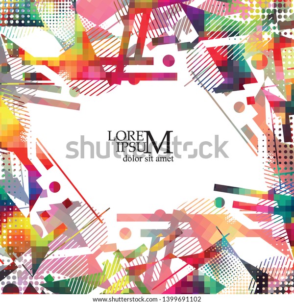 Background Colorful Geometric Shapes Rainbow Abstract Stock Vector Royalty Free 1399691102