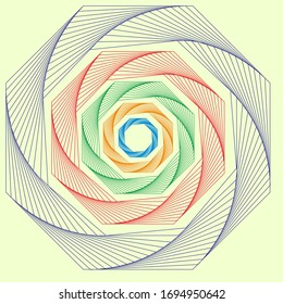Background from colorful geometrical figures. Background of hexagons