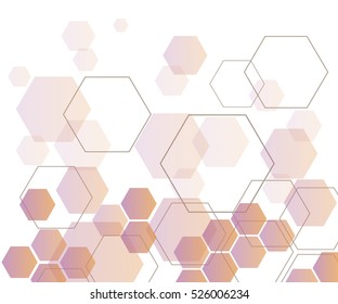 Background from colorful geometrical figures. Simple elements of design for creation of more difficult ideas. Background of hexagons