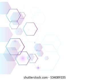 Background from colorful geometrical figures. Simple elements of design for creation of more difficult ideas. Background of hexagons