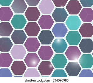 Background from colorful geometrical figures. Simple elements of design for creation of more difficult ideas. Background of hexagons