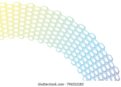Background from colorful geometrical figures. Simple elements of design for creation of more difficult ideas. Background of hexagons