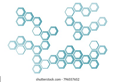 Background from colorful geometrical figures. Simple elements of design for creation of more difficult ideas. Background of hexagons