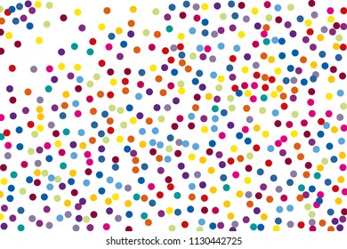 Background with Colorful glitter, confetti. Multicolored polka dots, circles, round. Fiesta pattern. Bright festival pattern for party invites, wedding, cards, phone Wallpapers. Vector illustration  