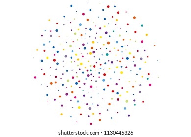 Background with Colorful glitter, confetti. Multicolored polka dots, circles, round. Fiesta pattern. Bright festival pattern for party invites, wedding, cards, phone Wallpapers. Vector illustration  