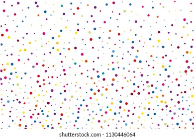 Background with Colorful glitter, confetti. Multicolored polka dots, circles, round. Fiesta pattern. Bright festival pattern for party invites, wedding, cards, phone Wallpapers. Vector illustration  