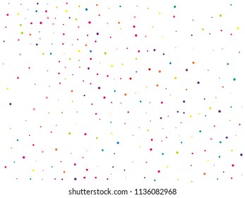 Background with colorful glitter, confetti. Polka dots, circles, rounds. Fiesta pattern. Bright festive, festival pattern for party invites, wedding, cards, phone Wallpapers. Vector illustration