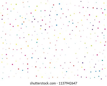 Background with colorful glitter, confetti. Polka dots, circles, rounds. Fiesta pattern. Bright festive, festival pattern for party invites, wedding, cards, phone Wallpapers. Vector illustration