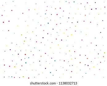Background with colorful glitter, confetti. Polka dots, circles, rounds. Fiesta pattern. Bright festive, festival pattern for party invites, wedding, cards, phone Wallpapers. Vector illustration