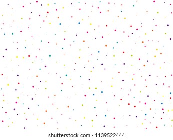 Background with colorful glitter, confetti. Polka dots, circles, rounds. Fiesta pattern. Bright festive, festival pattern for party invites, wedding, cards, phone Wallpapers. Vector illustration 