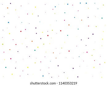 Background with colorful glitter, confetti. Polka dots, circles, rounds. Fiesta pattern. Bright festive, festival pattern for party invites, wedding, cards, phone Wallpapers. Vector illustration