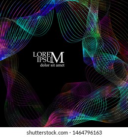 Background with colorful graceful lines. Vector illustration