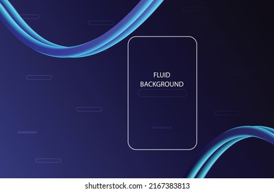 Background Colorful gradient wave banner template with fluid wave shape design