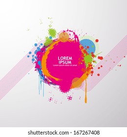 Background with colorful grunge circle 