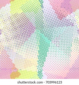 Background colorful halftone gradient vector. Seamless pattern. Vector backround with colorful halftone elements. Geomeric retro background.