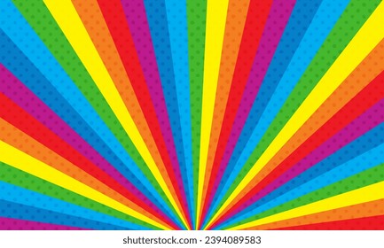 Background colorful halftone rainbow vector.