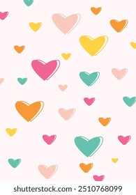 background with colorful heart style with spring theme