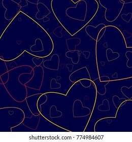 Background with colorful hearts. Abstractions with hearts. Colorful valentine.