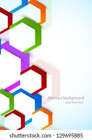 Background with colorful hexagons