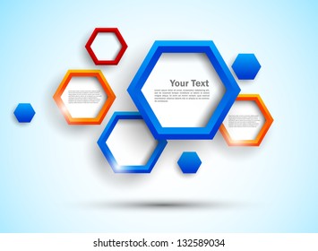 Background with colorful hexagons