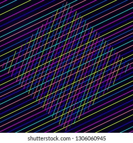 Background of colorful intersecting lines diagonally