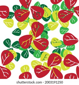 Background with colorful leaves. Seamless vector pattern. Use for printing on any type of surface.