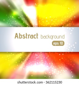 Background with colorful light rays. Abstract background. Vector illustration