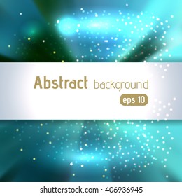 Background with colorful light rays. Abstract background. Vector illustration. Blue color. 