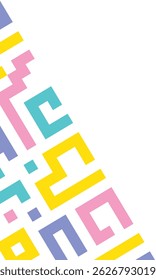 Fondo con líneas coloridas Plantilla de diseño plano de mosaico con estilo abstracto.