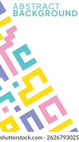 Background with colorful lines abstract stylish mosaic flat design template.