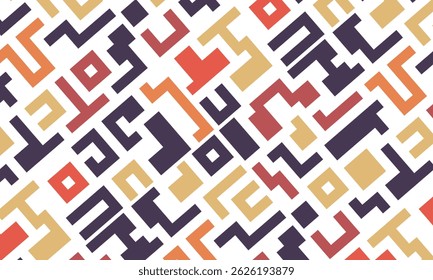 Background with colorful lines shapes abstract stylish mosaic flat design.