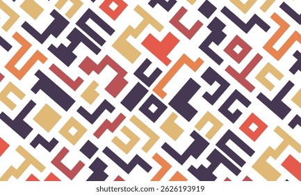 Plano de fundo com linhas coloridas molda design plano de mosaico elegante abstrato.