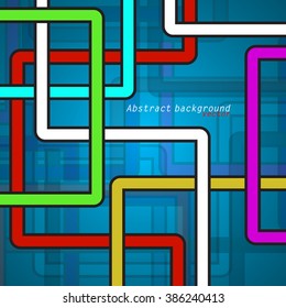 Background with colorful lines. Vector illustration. Eps 10