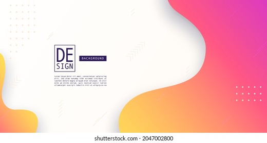 Background with colorful liquid shapes and geometric elements. Memphis. Social media concept. Vector illustration. EPS 10