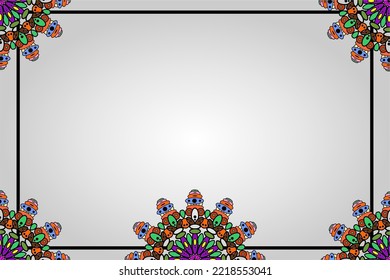 fondo con un colorido diseño mandala. ilustración vectorial