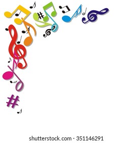 background with colorful music notes