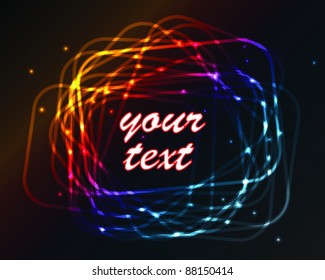 Background with colorful paint plasma lines 2-vector