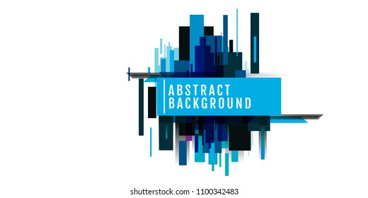 background Colorful panorama city vector banner set vector design colorful geometric futuristic tech abstract Colorful with space for text. Vector. on white background