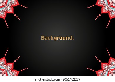 Background with colorful rainbow mandala