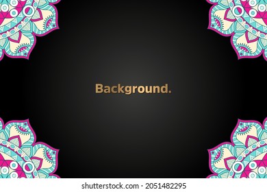 Background with colorful rainbow mandala