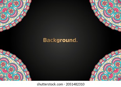 Background with colorful rainbow mandala