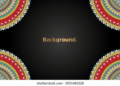 Background with colorful rainbow mandala