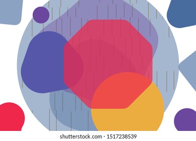 Background from colorful rhombus, triangles, circle figures. Abstract composition. Brochure cover design, banner frame, text font. Vector EPS 10.