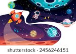 Background Of A Colorful Space