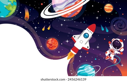 Background Of A Colorful Space