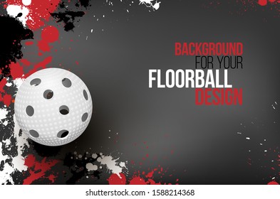 Background with colorful splashes and baseball ball - place for your text. Vector illustration.